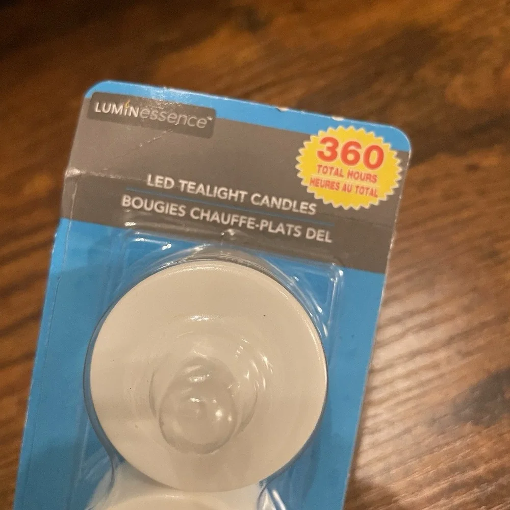 ✅Luminessence 3pk LED Flickering Tealight Candles 🕯️ Batteries Included #️⃣0126